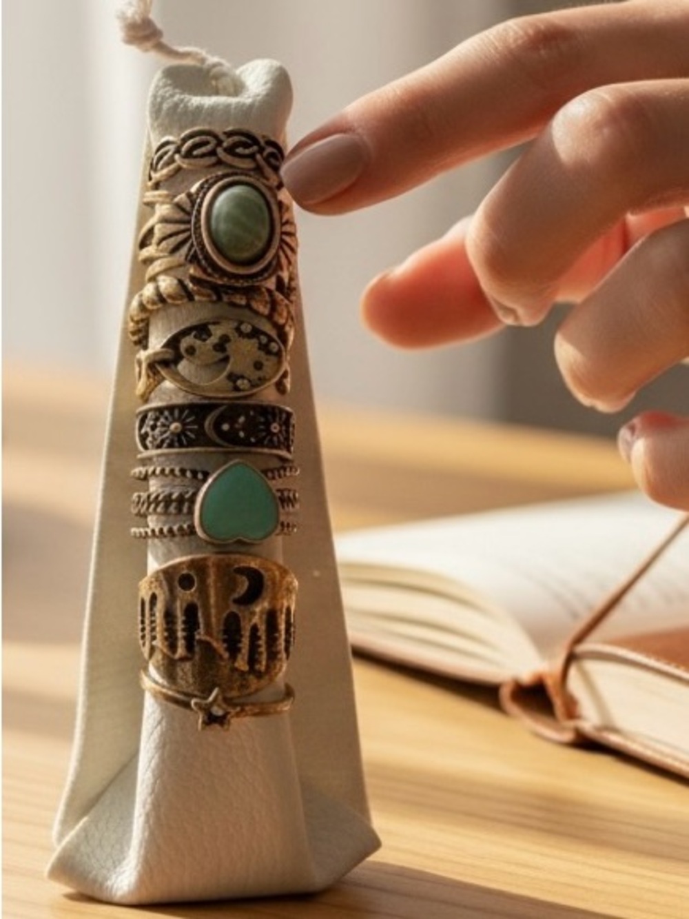 Free People Bohemian Stacking Ring Set